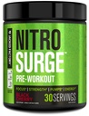 Fábrica Jacked NITROSURGE Pre Treino Suplemento - Energia sem fim, Ganhos de força instantânea, claro foco e bombas intensas - NO Booster e poderoso pré-treino Energia Pó - 30 Servings, Black Cherry
