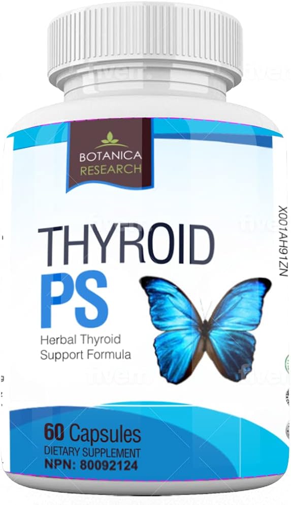 Suplemento complexo de suporte da tireóide: Sistema glandular natural: melhor foco, concentração, PS Equilíbrio de Hormônio Energia Boost - 60 cápsulas de vitamina vegetariana