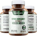 Vegan Labs Citrus Bergamot Extract 1500MG- 180 Vegan Cápsulas- 25:1 Citrus Bergamia Extract- Suporta Saúde Geral e Proteção Antioxidante- Glúten Livre, Não-GMO