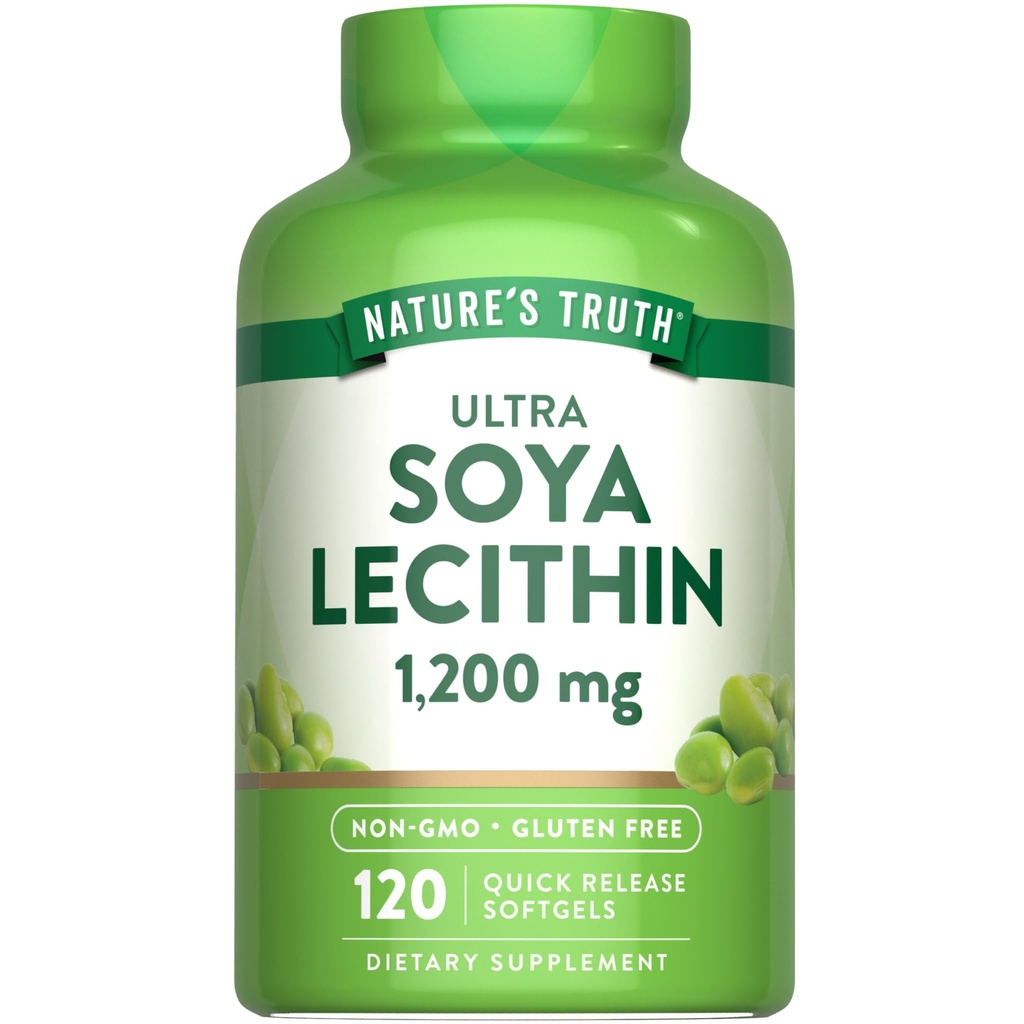 Nature's Truth Ultra Soy Lecithin 1200 mg .. 120 Softgels .. Não-GMO, Suplemento sem glúten