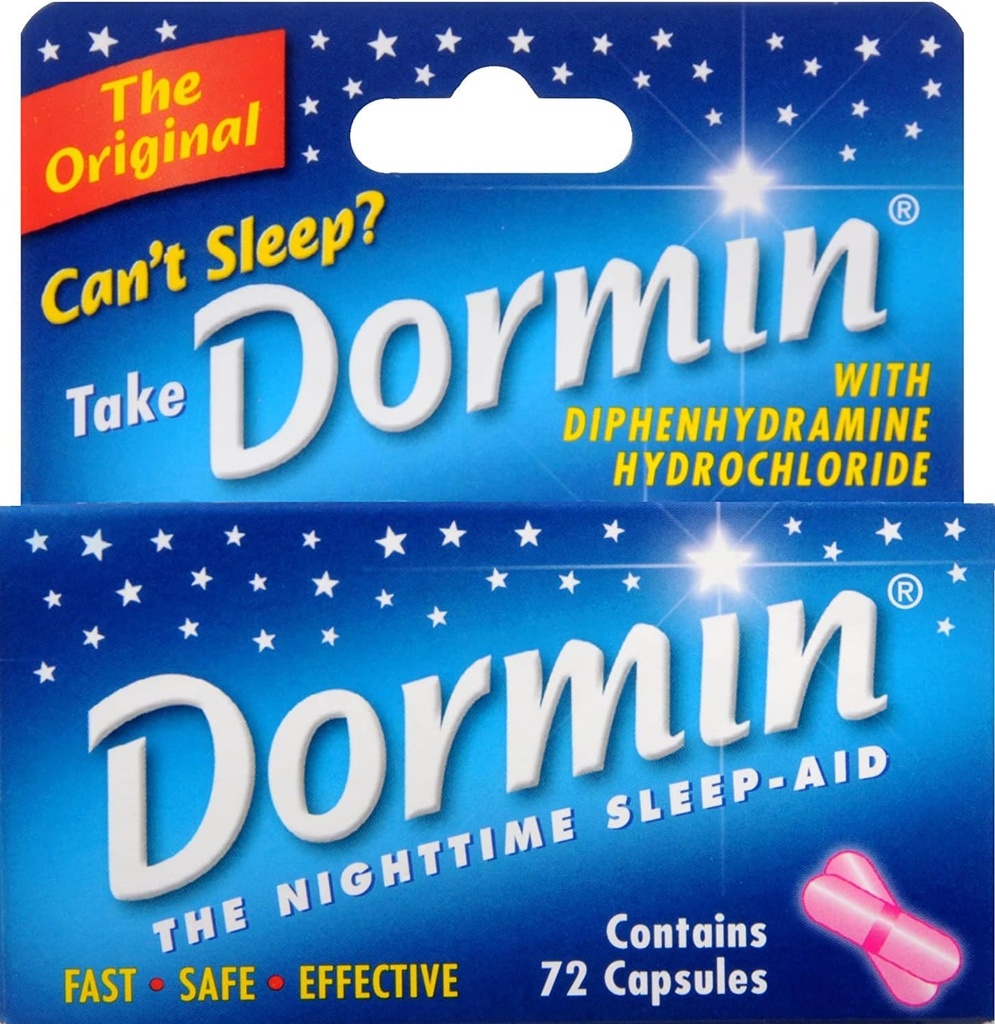 Dormin Nighttime Sleep-Aid - 72 Cápsulas, Embalagem de 6