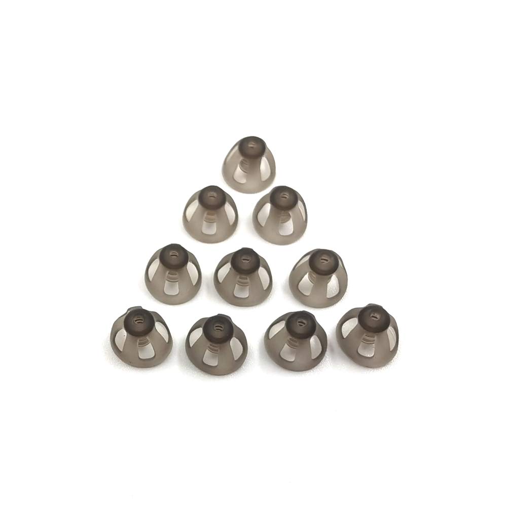 Aparelhos auditivos Domes 8mm Smoky Gray Dicas Peças de ouvido Confortáveis para Amplificador de Som BTE de ajuste aberto Kit PSAP Invisível, exceto para RIC 8mm (M * 10)