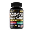 Shilajit Ashwagandha Rhodiola Rosea Panax Ginseng - para Homens e Mulheres - Shilajit Cápsulas - 60 Cápsulas Veggie