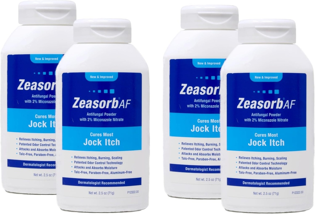 Zeasorb Pó, Jock Comichão, 2,5 Onça (4 embalagem)