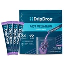 DripDrop Hydration Packets - Uva - Eletrólitos de servir único mistura de bebida em pó - Não-GMO, Sem glúten, Vegan - 32 Sticks