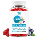 VITA GLOBE Biotin Gummies 5.000 mcg – Força extra cabelo, pele e pregos de apoio – Misturado sabor Berry, Vegan, Vitaminas Gummy não-GMO para mulheres e homens – 40 Conde (Pack of 1)