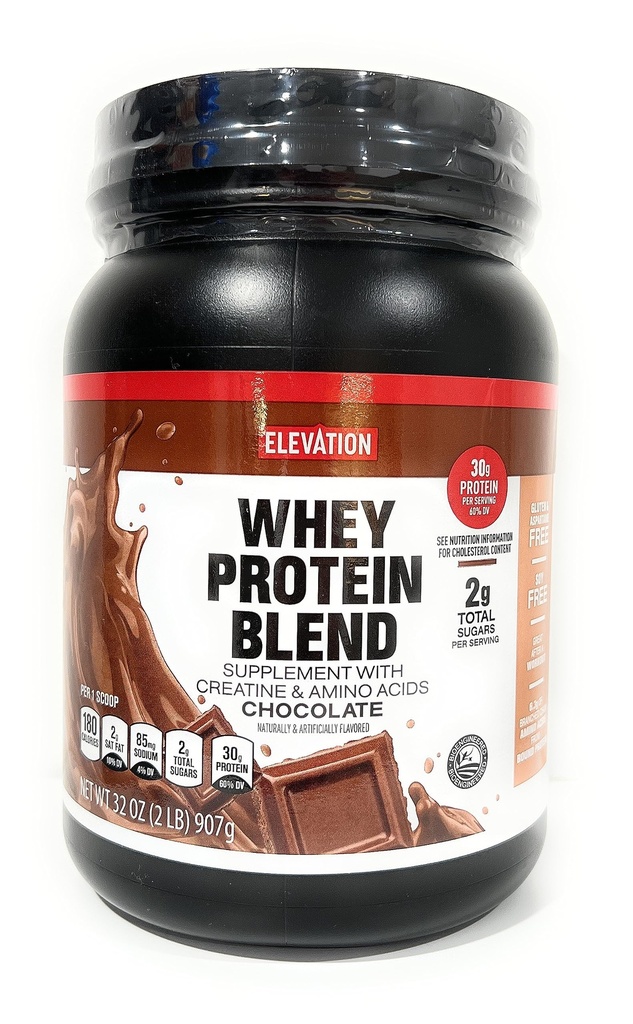 Elevação por Millville Chocolate Protein Powder 32 onças, embalagem de 1
