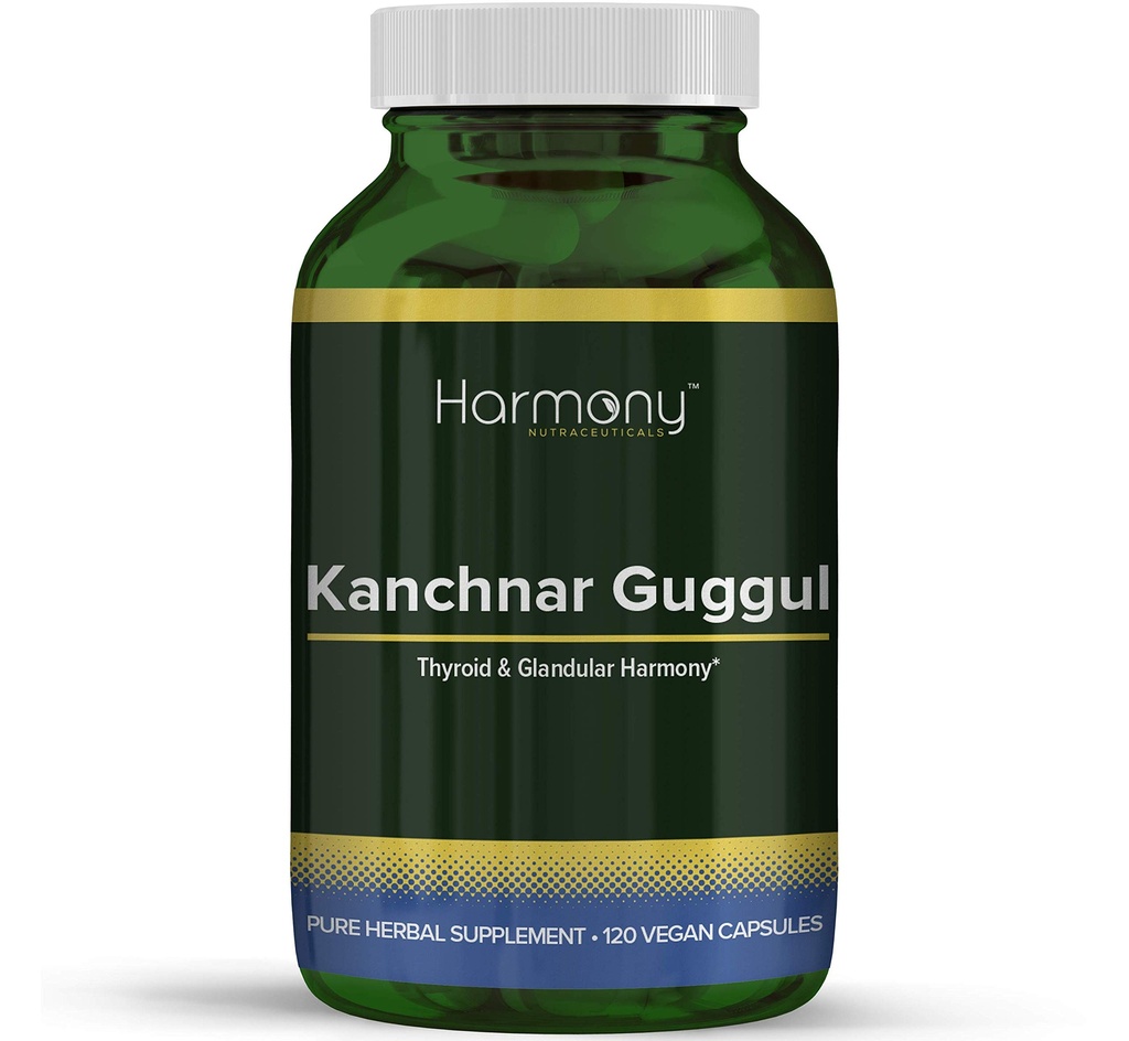 Kanchnar Guggul – Tiróide & Harmonia Glandular – 120 Cápsulas Vegan – Harmony Nutraceuticals Guggul Resin