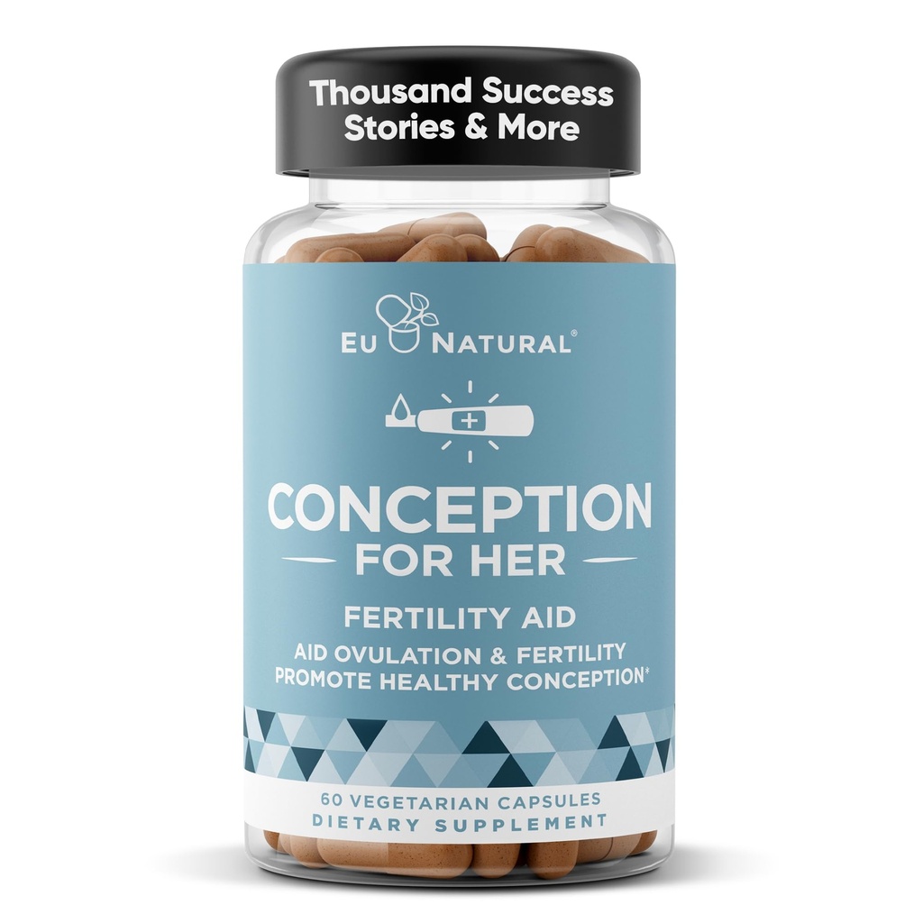 Concepção Suplementos de fertilidade para as mulheres – Ovulação Aids, equilíbrio hormonal, e ciclos regulares – Suporte Vitamina pré-natal com Myo-Inositol, Folato, Ácido Fólico, Vitex – 60 Cápsulas Macio Vegetariano