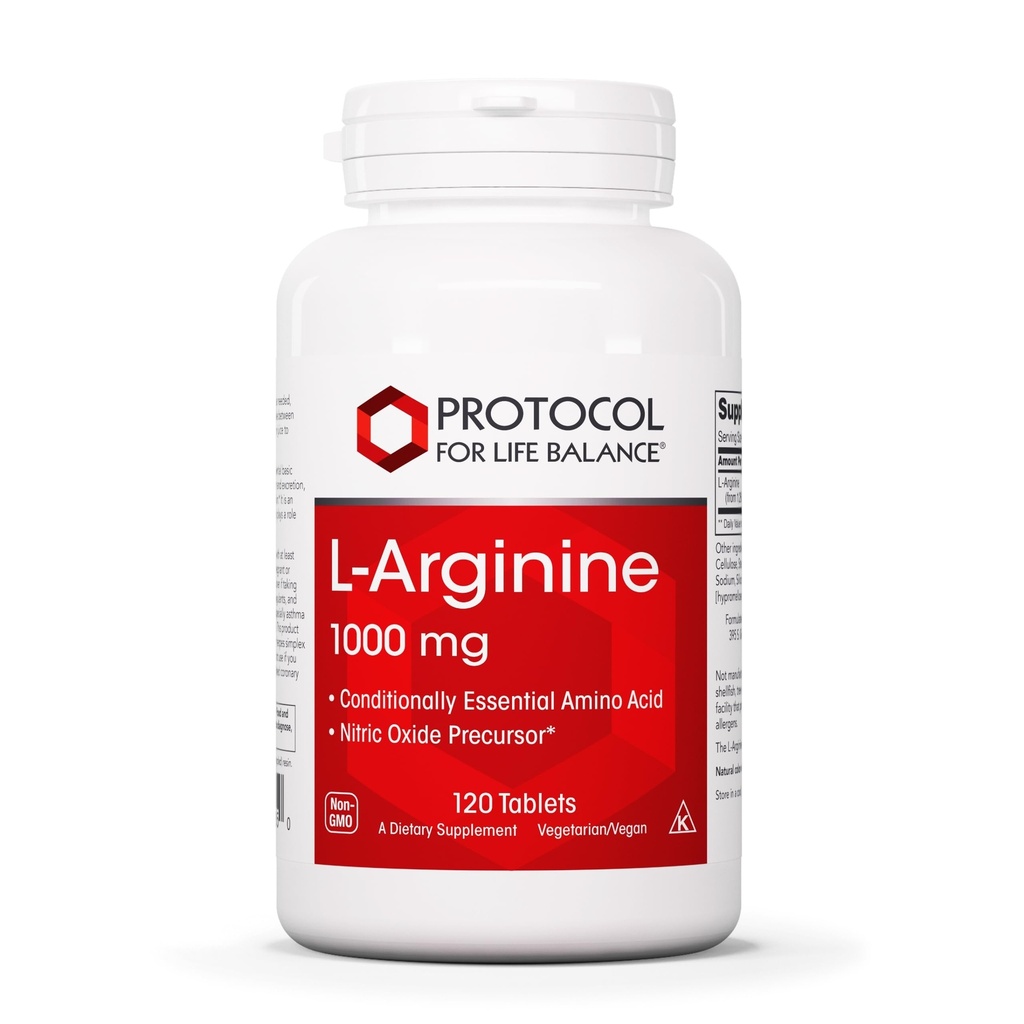 PROTOCOLO PARA A VIDA BALANCE L-Arginina 1.000mg - Ácido Amino - Urea Detox - Protein Protection - 120 Veg Caps