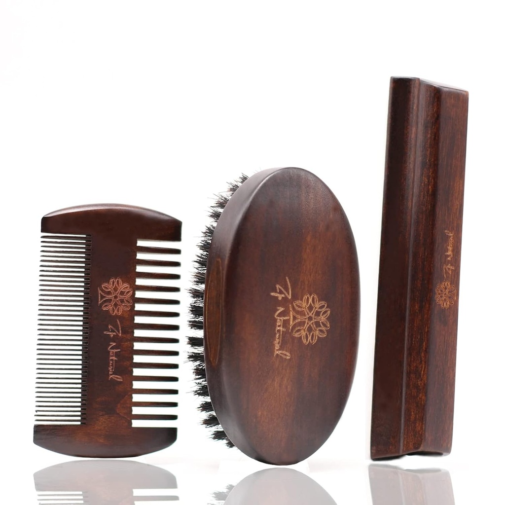 Kit de acasalamento de barba para homens - European Vintage Style w/Beard Comb, escova de barba, bar de barba - Focalizando no cuidado de barba masculina, masterizando as barbas de homens em todo o mundo