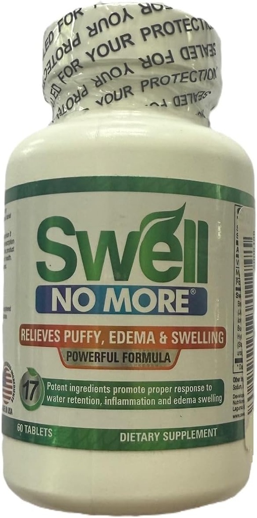 Boa Não mais para a retenção de água, Suplemento dietético, 60 comprimidos, Alivia Puffiness, Edema e Inchaço