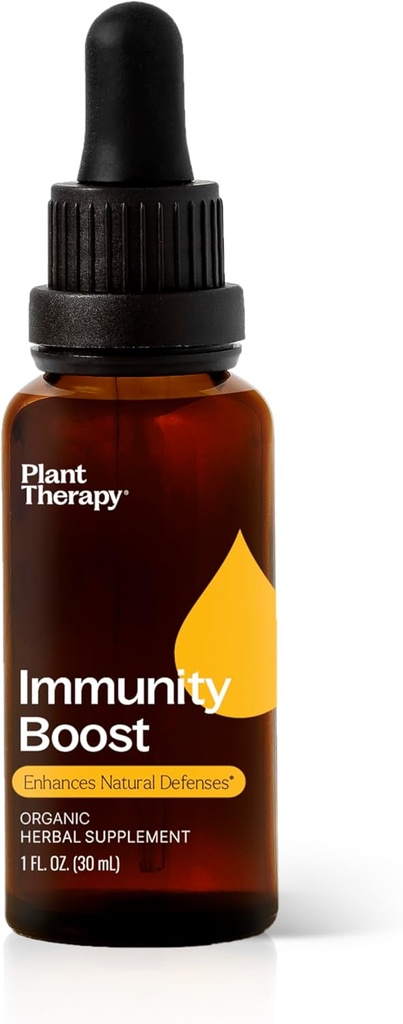 Terapia vegetal Imunidade orgânica aumenta a tintura 30 mL (1 oz) com Ehcinacea, Elderberry & Lemon Balm Extract, apoia um sistema imunológico saudável, defesa natural contra ameaças sazonais