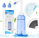URAQT Neti Pot, Nasal Rinse Kit Nase Wash Cleaner, 300ml Sinus Rinse Garrafa com 20 pacotes de sal de lavagem nasal e 10 termômetro Sticker, Pressão Rinse Irrigação nasal para adulto e Kid BPA Free