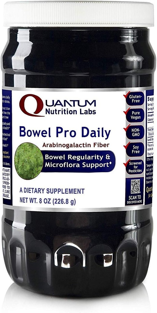 QNL Bowel Pro diário - Pó de fibra prebiótica para apoiar a saúde digestiva - Delicioso pó de saúde de intestino diário - Vegan Immune suplemento de suporte - Prebiótico orgânico - 8 onças
