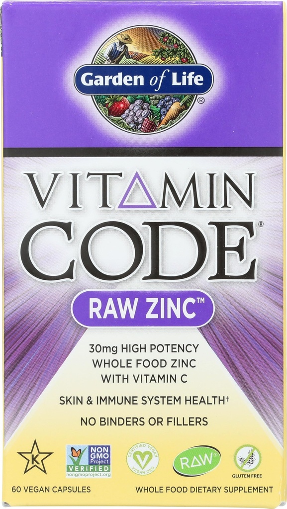 Jardim de Vida Código Vitamina Zinco Vegan Cápsulas, 60 CT