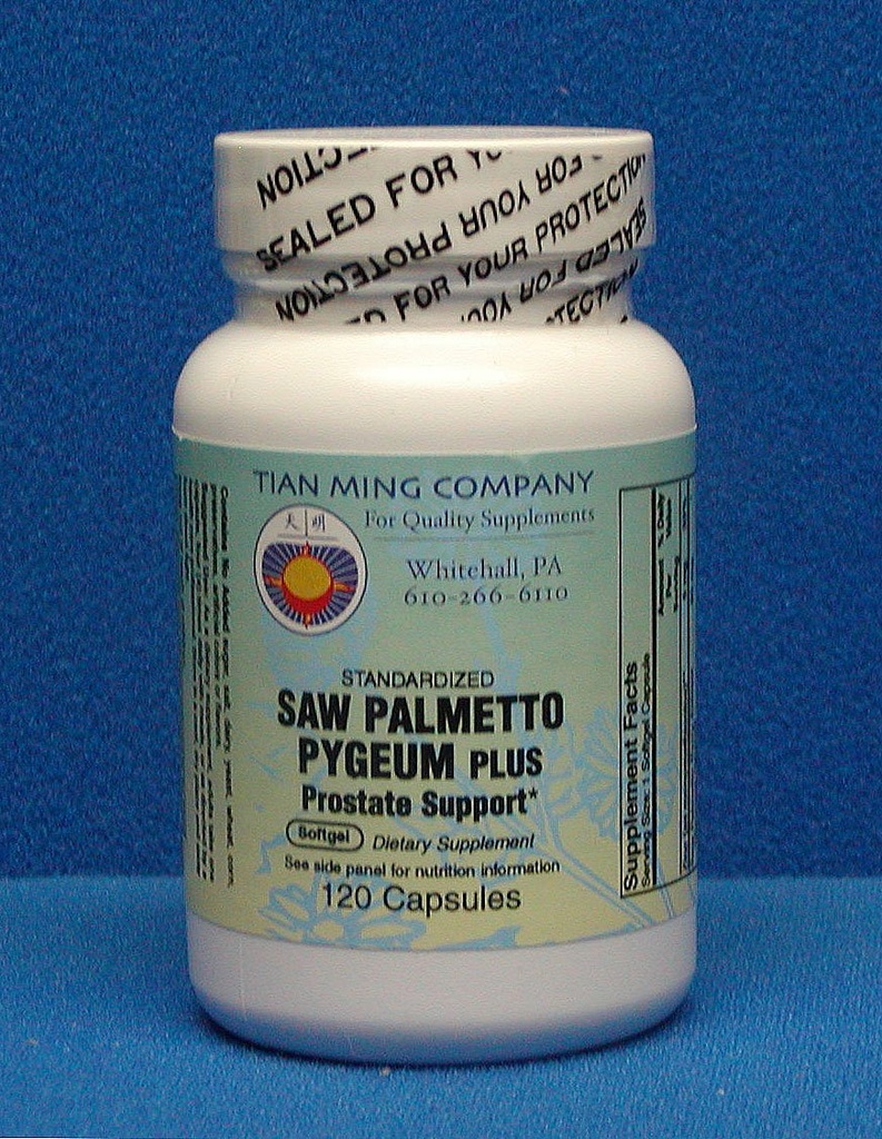 Suporte de próstata viu Palmetto Pigeum Plus e mais 120 Softgels
