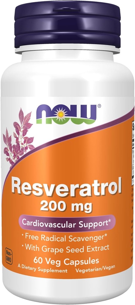 Agora Alimentos Resveratrol 200 mg com Extrato de Sementes de Uva - 60 Veg Cápsulas
