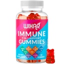 9 em 1 chicletes de apoio imunológico com Elderberry, vitamina C&D, zinco, açafrão, gengibre, Echinacea, Astragalus & Sea Moss para Imunidade Suplemento - 60 chicletes