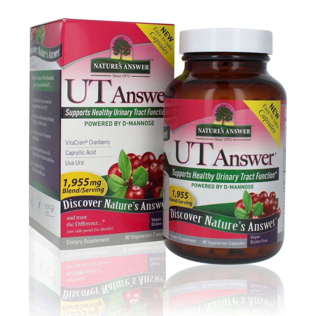Resposta da natureza UT Resposta com D-Mannose 1955mg 90-Count □ Suporte Urinary Tract & Bladder