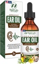 Óleo Orgânico de Orelha para Infecção Orelha - Eardrops Natural para Dor Orelha, Remoção de Orelha e Cera de Nadador - Crianças, Adultos, Bebê & Dog Earache Remedy - Gotas Orelha com Mullein, Alho Made in USA
