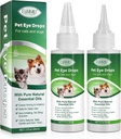 Colírios para cães e gatos, Gentil Fórmula Dog Colírio, Flush & Sofothe Irritações Oculares Suporta Olhos Infecção Alívio Eye Cleaner, - Pet Eye Cuidado Gentil Suplemento Gatos Gotas para Olhos - 4,04 fl oz