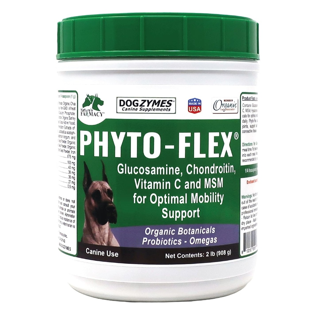 Dogzymes Phyto Flex - Glucosamina, Condroitina, HSH e Ácido Hialurónico... (2 Libras)