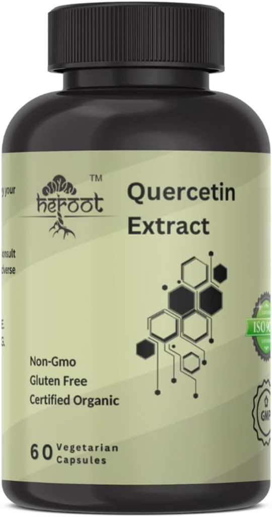 Quercetin Extract Cápsulas Não-GMO,Gluten-Free, Vegetarian Suporta Global energia de força de saúde (60 Cápsulas)