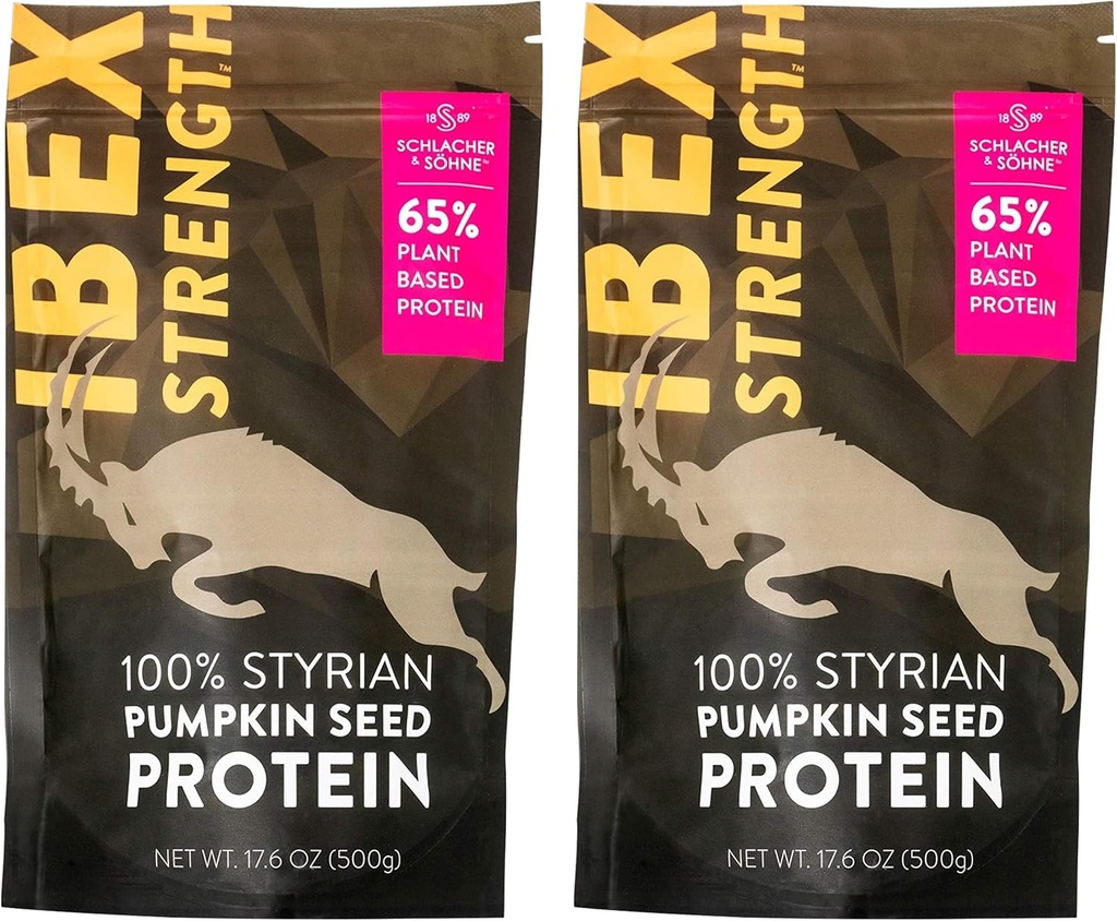 Schlacher & Söhne Styrian Pumpkin Seed Protein Powder: 100% puro, proteína vegetal, não OGM, Gluten Free, Vegan, Sem aditivos, Imune Sistema Boost, melhora a digestão, Made in Austria (2 Pack)