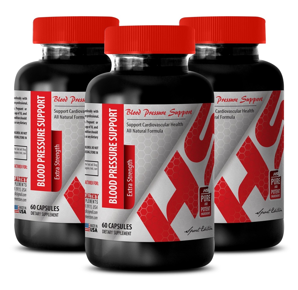 Suplemento de Vitamina Energética para Mulheres - Suporte à Pressão Arterial - Força Extra - Suplemento de Energia Homens - 3 Garrafas (180 Cápsulas)