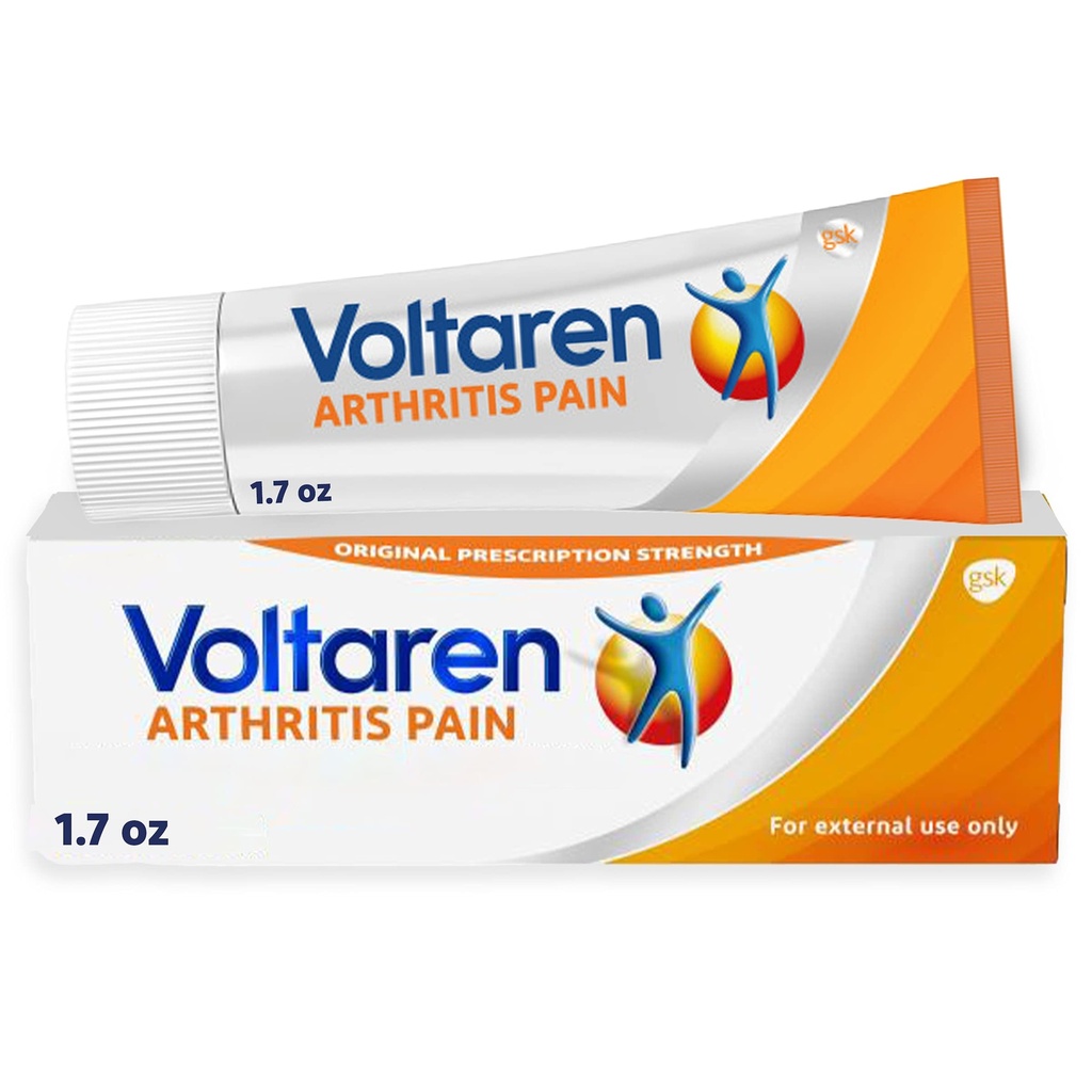 Voltaren Artrite Gel de dor para poderoso alívio tópico da dor da artrite com Diclofenac, Nenhuma prescrição necessária - 1,7 oz/50 g Tubo