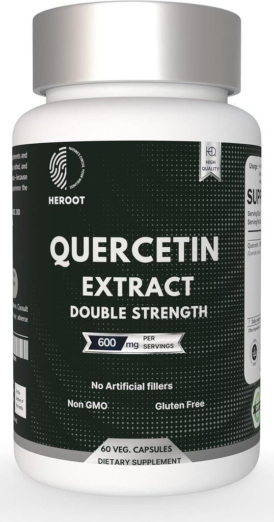 Quercetin Extract Cápsulas Não-GMO,Gluten-Free, Vegetarian Suporta Global Energia de Força para a Saúde (120 Cápsulas)