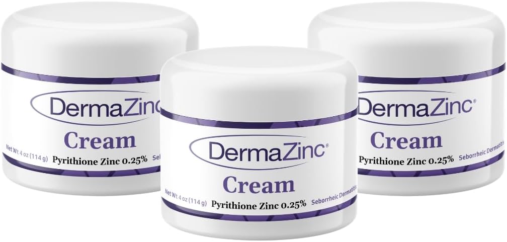 Creme de Terapia DermaZinc, Creme de Zinco para Pele, Alivio de Desordem da PeleCreme para Psoríase, Dermatite, Eczema e Outras Condições da Pele (3 Embalagem)
