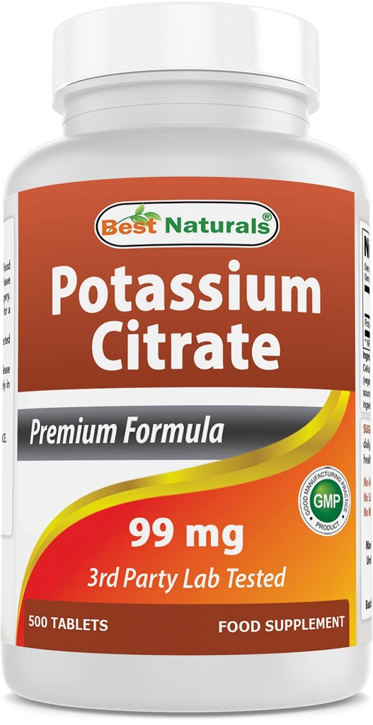 Melhor Citrato de Potássio 99mg 500 Comprimidos - Laboratório de 3a festa testado