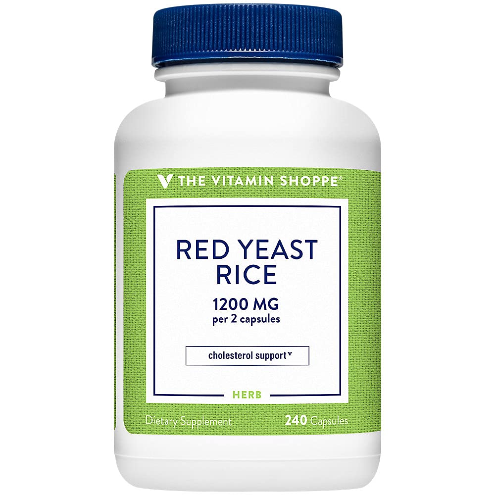 The Vitamina Shoppe Red Yeast Rice - 1.200 MG (240 Cápsulas)