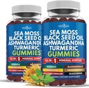 Pastilhas de musgo do mar, Musgo do mar, Semente preta, Ashwagandha, Açafrão, Manuka Honey, ACV, Dandelion, Pimenta preta, Burdock, Bexiga, Vegan - 120 Conde