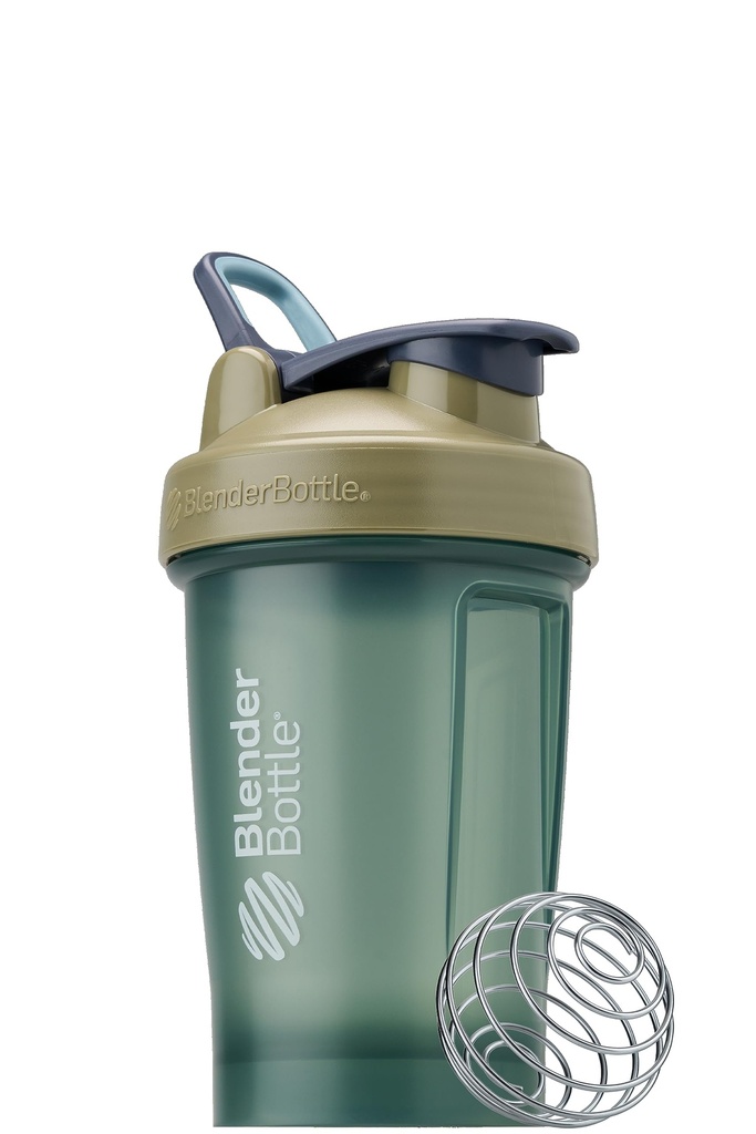 BlenderBottle Classic V2 Shaker garrafa perfeita para batidos de proteína e pré-treino, 20 onças, Tan de cor completa