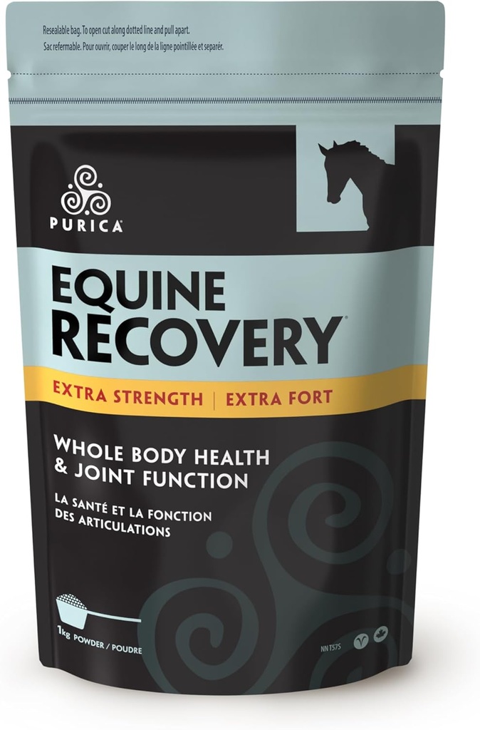 PURICA Ácido Hialurônico Equino - Equine suplemento de apoio conjunto cavalo com glucosamina, pó de HSH, betaína, magnésio, vitamina C e E - chá verde e extrato de sementes de uva - suprimentos de cavalos e doces