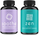 WellPath Zen Stress & Hormone Suporte Bundle - Herbal Stress Alief & Hormone Suplementos de equilíbrio - 60 Cts cada