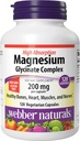 Webber Naturals Magnesium Glycinate 200mg, High Absorption, 120 Capsules