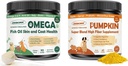 ZEBORA abóbora para cães, Omega 3 óleo de peixe para cães