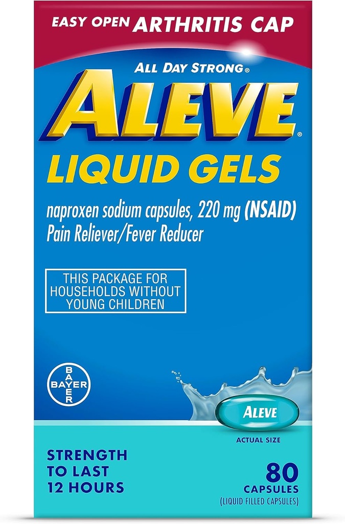 Aleve Artrite Liquid Gels 80ct. 24cs