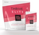 Le-Vel Thrive Elite Protein Shake □ Sem glúten, mistura de proteínas com BCAAs, Probióticos & Enzimas 16 Servings - Packets individuais, morango