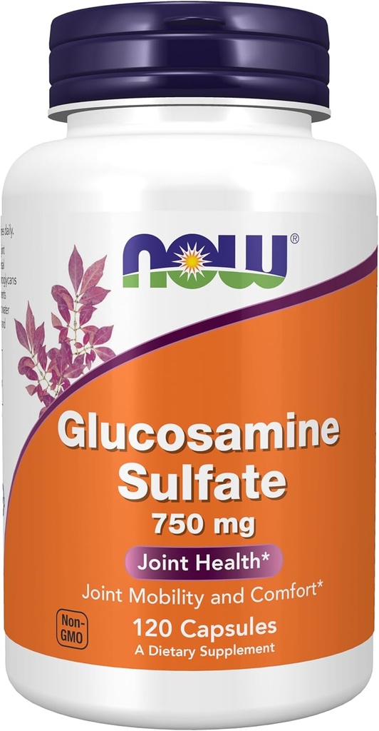 NOW Foods Supplements, Glucosamina Sulfate 750 mg, with UL Dietary Supplement Certification, 120 Veg Cápsulas