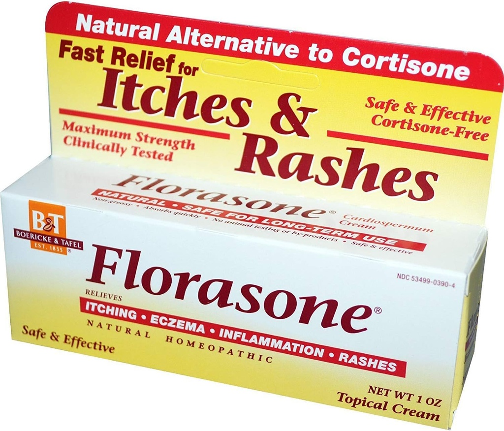Boericke & Tafel Florasone Comichões & Rashes Creme - 1 oz, 2 embalagens