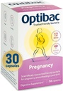 Gravidez Optibac Probióticos - 12 bilhões CFU & FOS Fibras, Vegan Suplemento Probiótico para Gestantes & Amamentando Mulheres, 30 Cápsulas