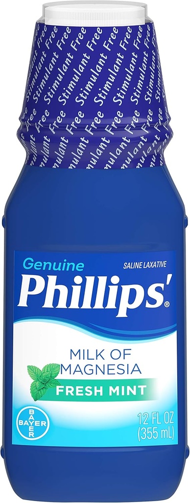 Leite de Phillips de Magnésia Laxativo, hortelã fresca, 12 Fl Oz (Pacote de 2)