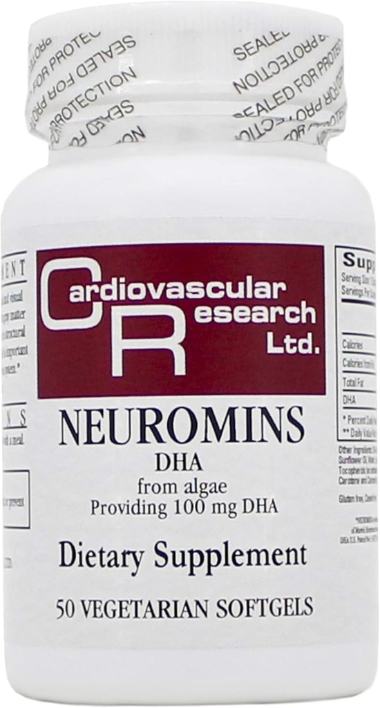 Neuromins 100mg (DHA) 50 Cápsulas - 3 Pack - Fórmulas Ecológicas / Pesquisa Cardiovascular