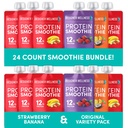 Designer bem-estar proteína smoothies Variety Pack e Strawberry Banana Bundle
