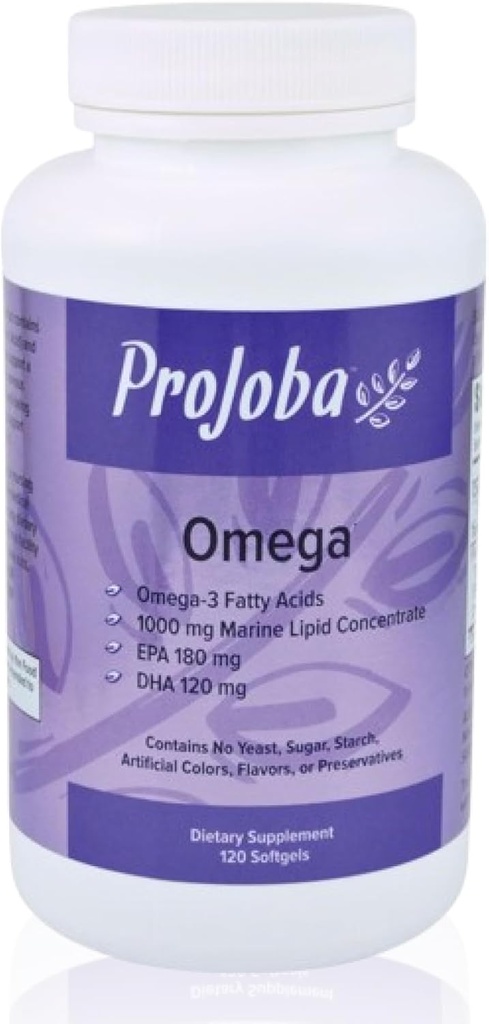 Youngevity Projoba OmegaTM - 1000 mg Omega-3 - alta potência - 180 EPA & 120 DHA para promover a saúde do cérebro e do coração - 120 Softgels (Pacote de 2)